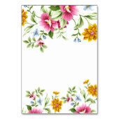 美しい春の花結婚のテーブルNoカード テーブルナンバー (裏面)