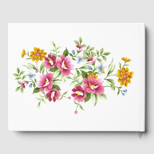 美しい春の花結婚ズゲストブック ゲストブック (裏面)