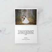 美しい春の花結婚ズ サンキューカード (内部)