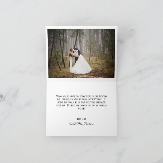 美しい春の花結婚ズ サンキューカード (内部)