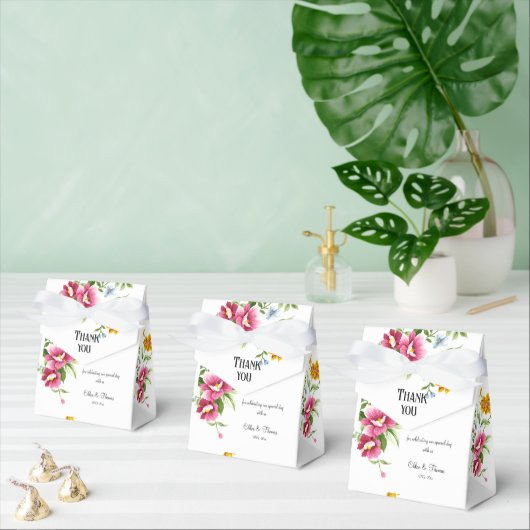 美しい春の花結婚ズ フェイバーボックス (複数)