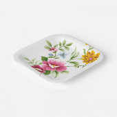 美しい春の花結婚ズ ペーパープレート (傾斜あり)