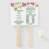 美しい春の花結婚式 プログラム ハンドファン (正面&裏面)