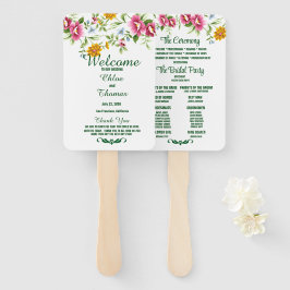 美しい春の花結婚式 プログラム ハンドファン