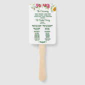 美しい春の花結婚式 プログラム ハンドファン (裏面)