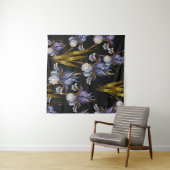 美しい春アイリスの刺しゅうの継ぎ目のないパター タペストリー (インサイチュ(横))