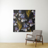 美しい春アイリスの刺しゅうの継ぎ目のないパター タペストリー (インサイチュ)