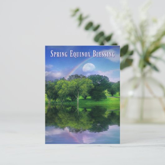 美しい春アンティヌイオスタラ恵みレインボー ポストカード (スタンド正面)