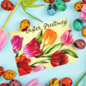 美しい春イースターグリーティングチューリップ ポストカード