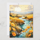 美しい春カントリークリークバースデーパーティー 招待状 (裏面)