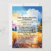 美しい春カントリープレーリーバースデーパーティー 招待状 (正面)