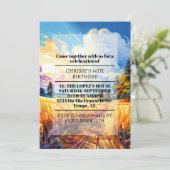 美しい春カントリープレーリーバースデーパーティー 招待状 (スタンド正面)