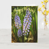 美しい春フローラ誕生日 カード (黄色い花)