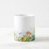 美しい春メドウフラワーラップ コーヒーマグカップ (中央)