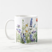 美しい春メドウフラワーラップ コーヒーマグカップ (左)