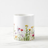 美しい春メドウフラワーラップ コーヒーマグカップ (中央)