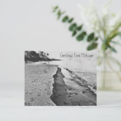 美しい春レイクミシガンショアラインビーチ ポストカード (スタンド正面)