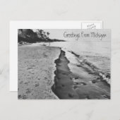 美しい春レイクミシガンショアラインビーチ ポストカード (正面/裏面)