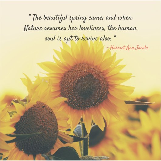 美しい春 – 有名な引用文 シール (正面)