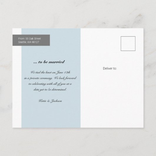 美しい昼下がり写真 案内ポストカード (裏面)