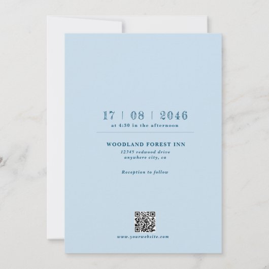 美しい時代のないレトロ結婚式招待状 招待状 (裏面)