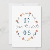 美しい時代を超越したフローラ結婚式招待状 招待状 (正面)