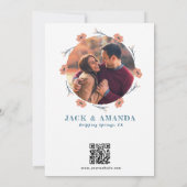 美しい時代を超越したフローラ結婚式招待状 招待状 (裏面)