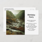 美しい景勝地自然写真誕生日招待状 インビテーションポストカード (正面/裏面)