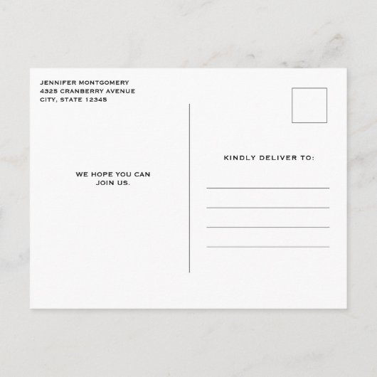 美しい景勝地自然写真誕生日招待状 インビテーションポストカード (裏面)