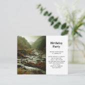 美しい景勝地自然写真誕生日招待状 インビテーションポストカード (スタンド正面)