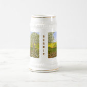 美しい景色のホワイト ビールジョッキ (中央)