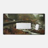 美しい景色の自然フォトフォレストリバー デスクマット (キーボード&マウス)