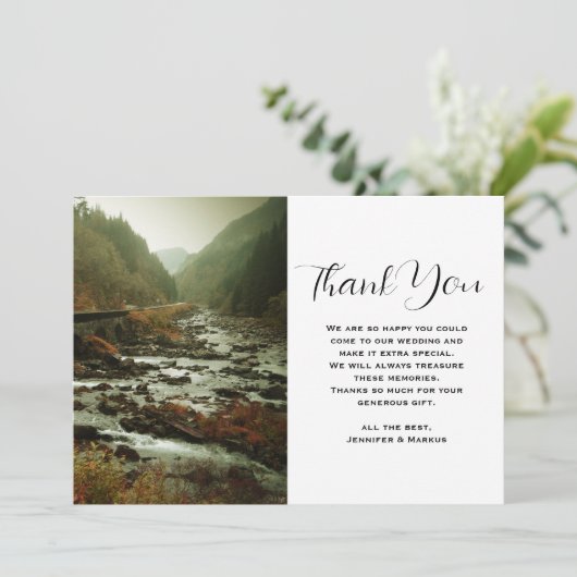 美しい景色の自然写真ありがとう サンキューカード (スタンド正面)