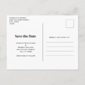 美しい景色の自然写真の保存日付 インビテーションポストカード (裏面)