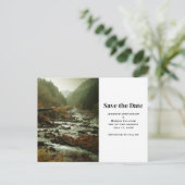 美しい景色の自然写真の保存日付 インビテーションポストカード (スタンド正面)