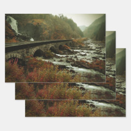 美しい景色の自然写真 ラッピングペーパーシート