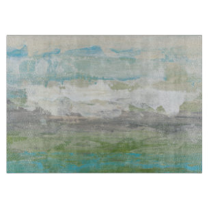 美しい景色を見落とす白い雲 カッティングボード