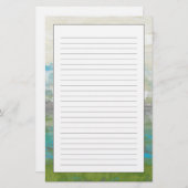 美しい景色を見落とす白い雲 便箋 (正面/裏面)