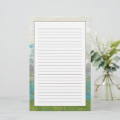 美しい景色を見落とす白い雲 便箋 (スタンド正面)