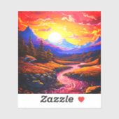 美しい景色 シール (シート)