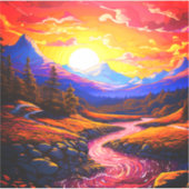 美しい景色 シール (正面)