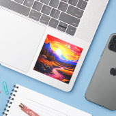 美しい景色 シール (ノートパソコンとiPhone)