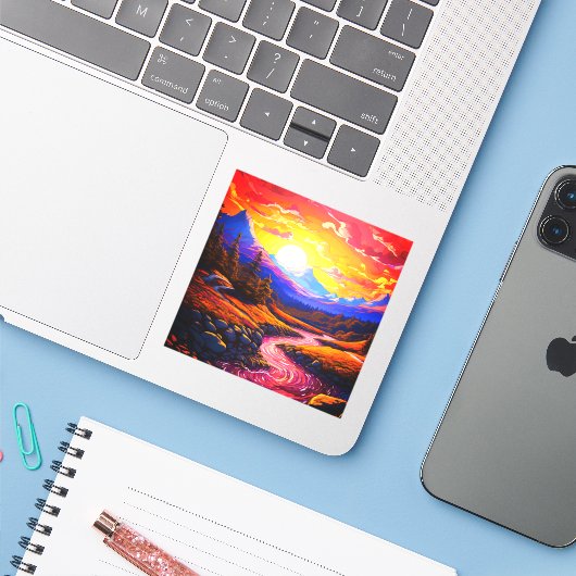 美しい景色 シール (ノートパソコンとiPhone)