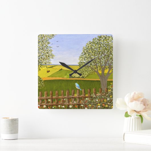 美しい景色 スクエア壁時計 (ホーム)