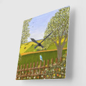 美しい景色 スクエア壁時計 (傾斜)