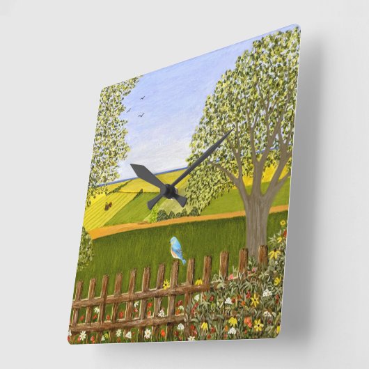 美しい景色 スクエア壁時計 (傾斜)