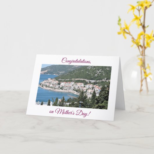 美しい景色、母の日のカード カード (黄色い花)