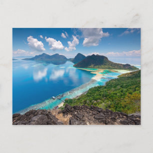 美しい景色 Bohey Dulang Islandのトップ ポストカード