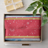 美しい景観と雪だるまカスタマイズ 薄葉紙 (ギフト)