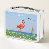 美しい景観を彩るピンクのフローラ メタルランチボックス (裏面)